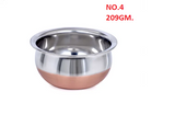 3291 Stainless Steel and Copper Handi 209g. 4 no.