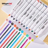 AM2463 Plastic Bitoon Twin Brush Marker BT987 Paint Markers Easy 24pcs Multicolours