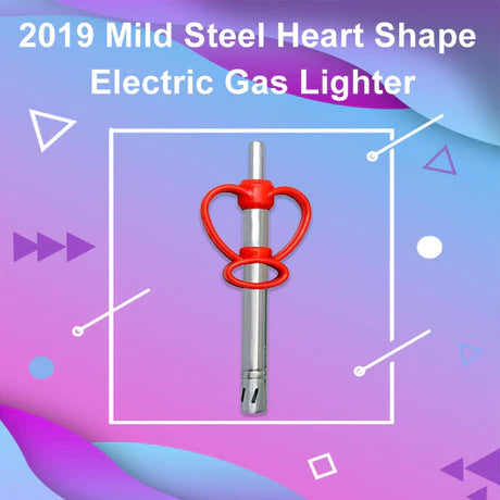 2019 MILD STEEL HEART SHAPE ELECTRIC GAS LIGHTER