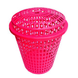 3462 Multicolor Jali Laundry Basket Organiser With Cap- Storage Basket for Washing Cloth