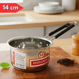 Di0326 Steelcraft Stainless Steel Sauce Pan with Handle – 14 cm