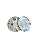 AM2963 Madhuram Prime Quality Mira Dabba No.1 7.7X16 mm Stainless Steel Flower Design Mirror Finish Dabba Set of 1