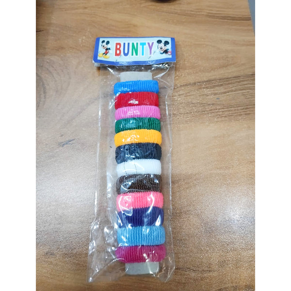 AM1131 Multi-Colour Pony Round Hair Band 12 Pcs