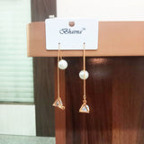 AM5627 Multi-Design Pearl and Crystal Dangle Drop Earrings for Women