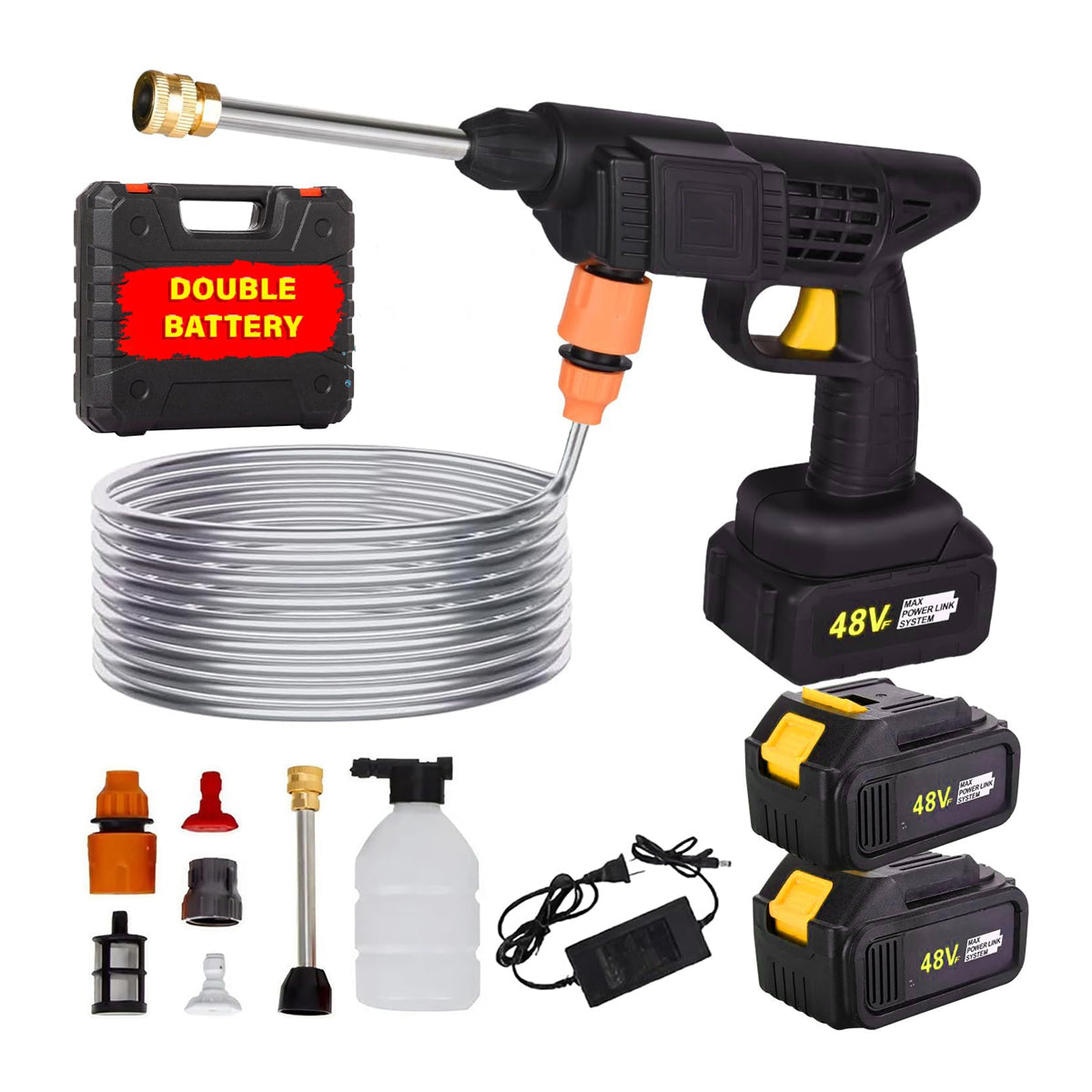 AM5420 Cordless Pressure Washer, 48V Battery Portable Handheld Car Cle ...