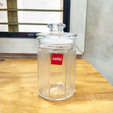 AM5676 CELLO Bloom Storage Glass Jar (800ml) for Cookie Jar, with Air Tight for Kitchen Dried Masala (Pack 1)