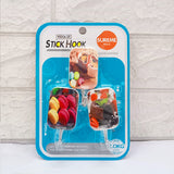 AM5215 Plastic Printed Fancy Self Adhesive Printed Waterproof Adhesive Strong Wall Hook, Multicolour (Multi Design & Color) 3 Pcs