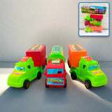 AM5275 Plastic Container Cargo Truck toy for kids - Pack of 3 Trucks
