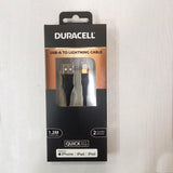 AM5886 Duracell USB-A To Lightning Apple Certified (Mfi) Braided Sync & Charge Cable - 3.9 Feet (1.2M)