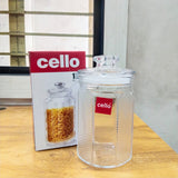 AM5676 CELLO Bloom Storage Glass Jar (800ml) for Cookie Jar, with Air Tight for Kitchen Dried Masala (Pack 1)