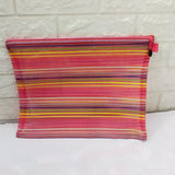 AM5229 Transparent Colorful Rainbow Stripe Multipurpose Bag, Fridge Bag with Zipper - 35x28Cm - Large (Pack of 1)