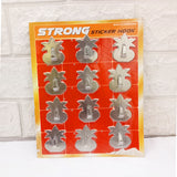 AM5233 ST08 Strong Sticker Hooks - Set of 12 Pcs