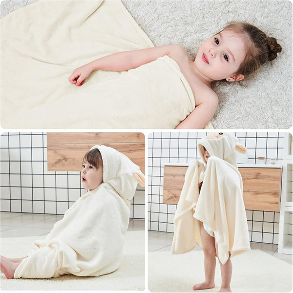AM5245 Cute Animal Face Hooded Soft Baby Towels: The Perfect Bath Time Companion