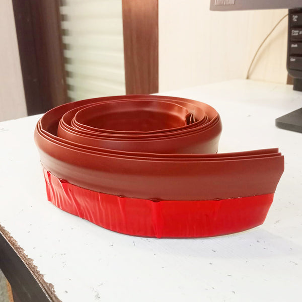 AM5641 Self-Adhesive Silicone Door/Window Shield Tape Door Bottom Sealing Strip Air Gap Cockroach Insect Bugs Draft Stopper Waterproof and Soundproof (1 m, Brown)