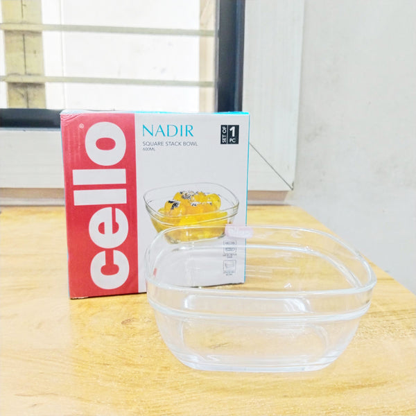 AM5684	Cello Nadir Square Stack Bowl- 600Ml