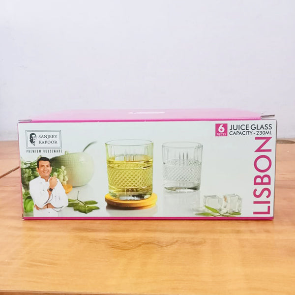 AM5371 Premium Houseware Lisbon Juice Glass Capicity - 230ML (Pack of 6Pcs)