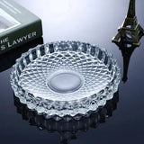 AM5359 Round Crystal Glass Smoking Ashtray- 128mm