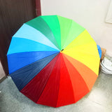 AM5792 Colorful Rainbow Umbrella (Jumbo) For Sun and Rain Protection