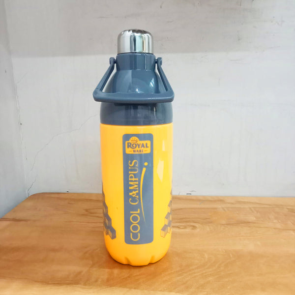 AM5864 ROYAL WARE Cool Campus 1400ml Plastic Water Bottle & Steel Cap with Handle Bopp for Office, Gym, Travel