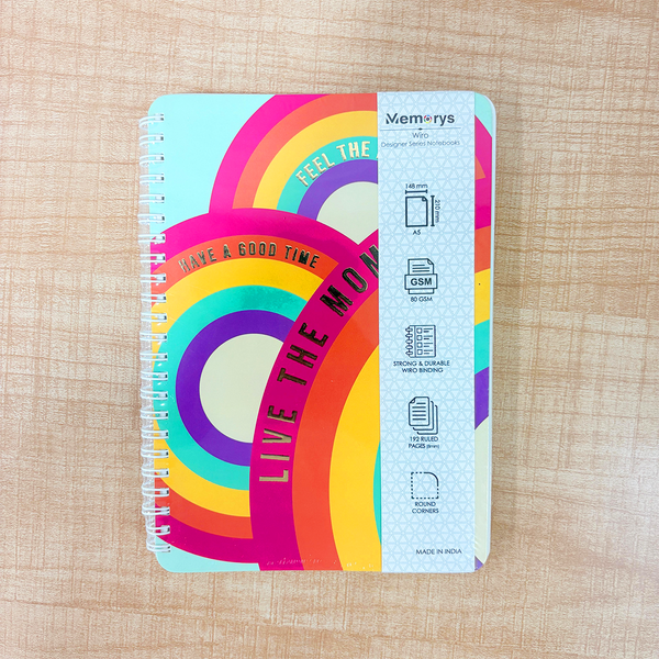 AM6651 Mix-Design Wiro Designer Series A5 Notebook - 1pc