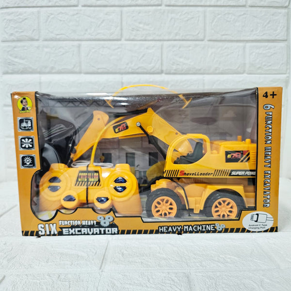 AM6019 6-Function Heavy Excavator Toy – Remote Control Shovel Loader with Lights & Sounds (Rechargeable)
