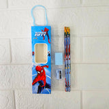 AM6049 Cartoon Character Stationery Set – 4 Pcs (Pencils, Eraser, Sharpener)