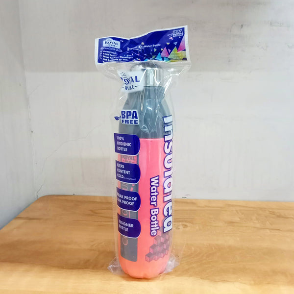 AM5863 ROYAL WARE Cool Campus 1000ml Plastic Water Bottle & Steel Cap for Office, Gym, School, College, Travel