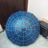AM5791 Single Fold Manual Open Waterproof Checks Umbrella (Multicolour)