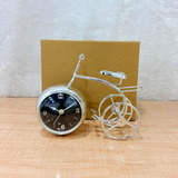 TM0112 Vintage-Style Silver Miniature Tricycle Desktop Clock - Pack Of 1