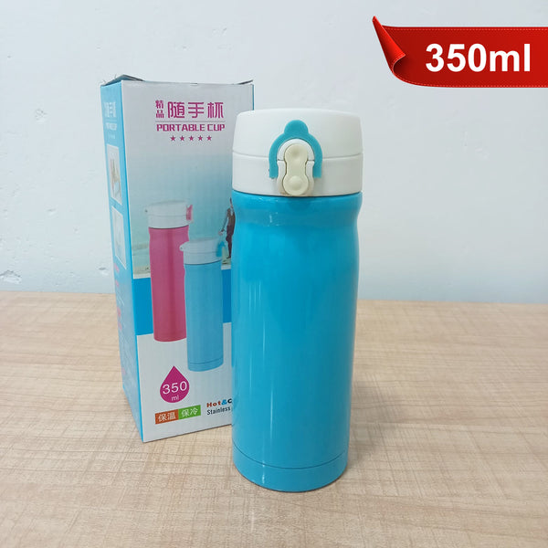 AM5932 Stainless Steel Vacuum Flasks Water Bottle with Sipper Cap - 350ml