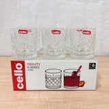 AM6616 Cello Trinity K-Series Glass Tumbler Set, 215ml (Set of 6)