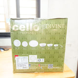 AM5753 Cello Opalware Divine Infinity Dinner Set, 33 Units | Microwave & Dishwasher Safe | Light-Weight & Thermal Resistant | Crockery Set for Dining & Gifting