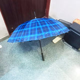 AM5791 Single Fold Manual Open Waterproof Checks Umbrella (Multicolour)