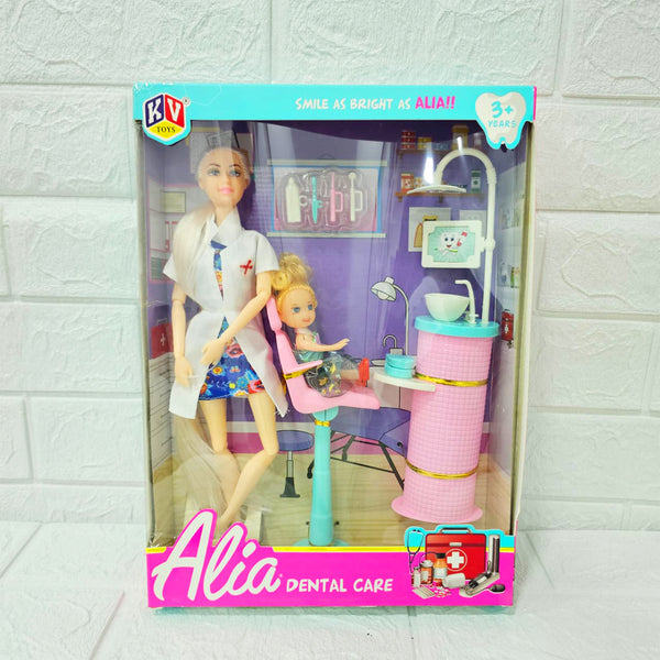 AM6020 Alia Dental Care Playset – Dentist Doll with Patient & Dental Clinic Accessories (3+ Years)