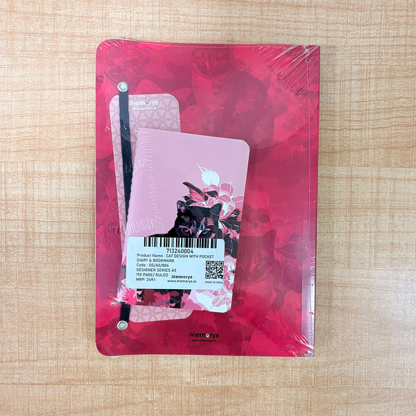 AM6629 Mix-Design Designer Series A5 Softbound Notebook With Free Pocket Diary & Bookmark