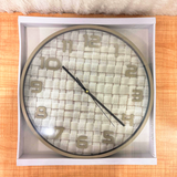 TM0106 Mix Modern Wall Clock with Faux Stone Dial and Cracked Texture Finish - Pack of 1