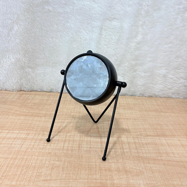 TM0107 Modern Minimalist 2-in-1 Rotating Table Clock & Vanity Mirror - Pack Of 1