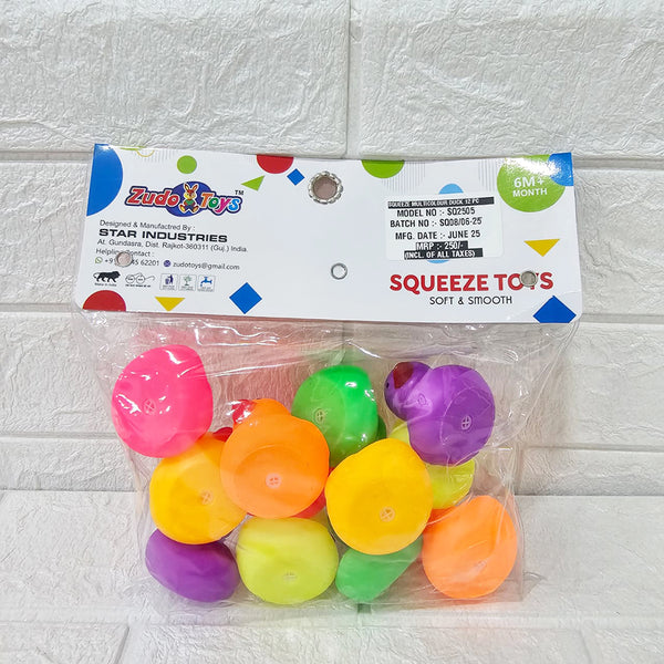AM6030 Squeeze Multicolour Duck Toy Set – Soft & Smooth, 12 Pcs, for 6+ Months