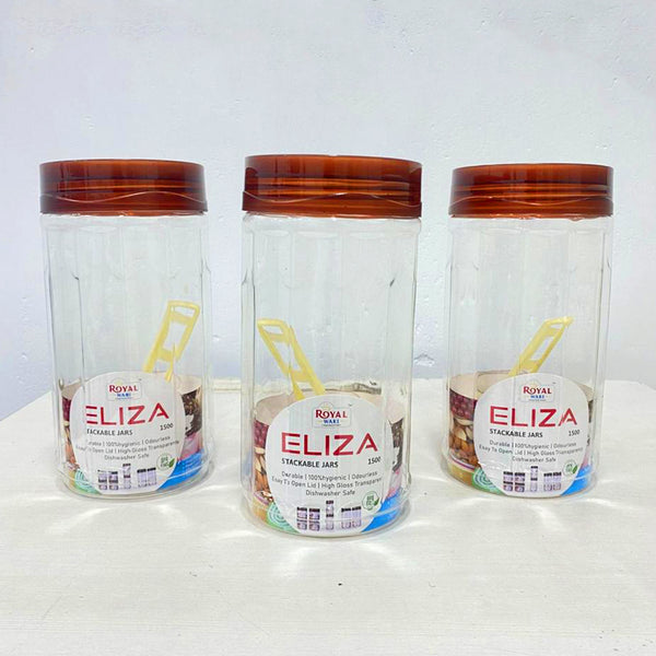 AM5913 Royal Eliza Transparrent Container Jar Set of 3 - 1000 ml