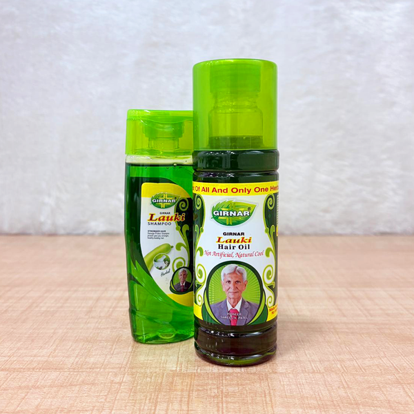 AM6677 Girnar 200ml Lauki Hair Oil & 100ml Shampoo Combo Pack - 300ml