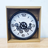 AM5948 Black Gear Wall Clock with Industrial Design
