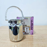 AM6010 Madhuram Stainless Steel Milk Pot Akhand Barni Jar with Lid and Handle - 500ml