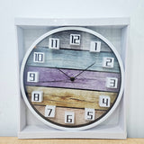 AM5953 Multi-Design Cart Log Wall Clock With 3D Numbers for Living Room
