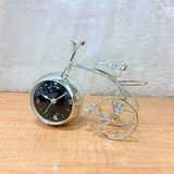 TM0112 Vintage-Style Silver Miniature Tricycle Desktop Clock - Pack Of 1