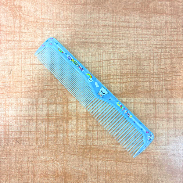 TM0121 Mix-Design Glow-in-the-Dark Blue Cartoon Hair Comb - Pack of 1pc