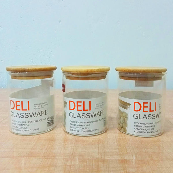 AM5979 Deli Glass Storage Jar (220ml) - Set of 3 Pcs