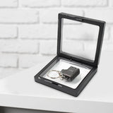 8430 Suitcase Shape Nail Clipper Keychain With Key & 3D Floating Frame Display Case (1 Set)
