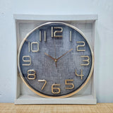 AM5953 Multi-Design Cart Log Wall Clock With 3D Numbers for Living Room
