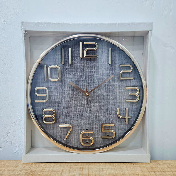 AM5953 Multi-Design Cart Log Wall Clock With 3D Numbers for Living Room