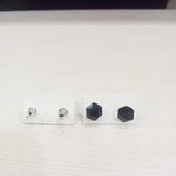 AM5762 Multi-Design Jet Screw Black Earrings for Girls and Women (1 Pair)